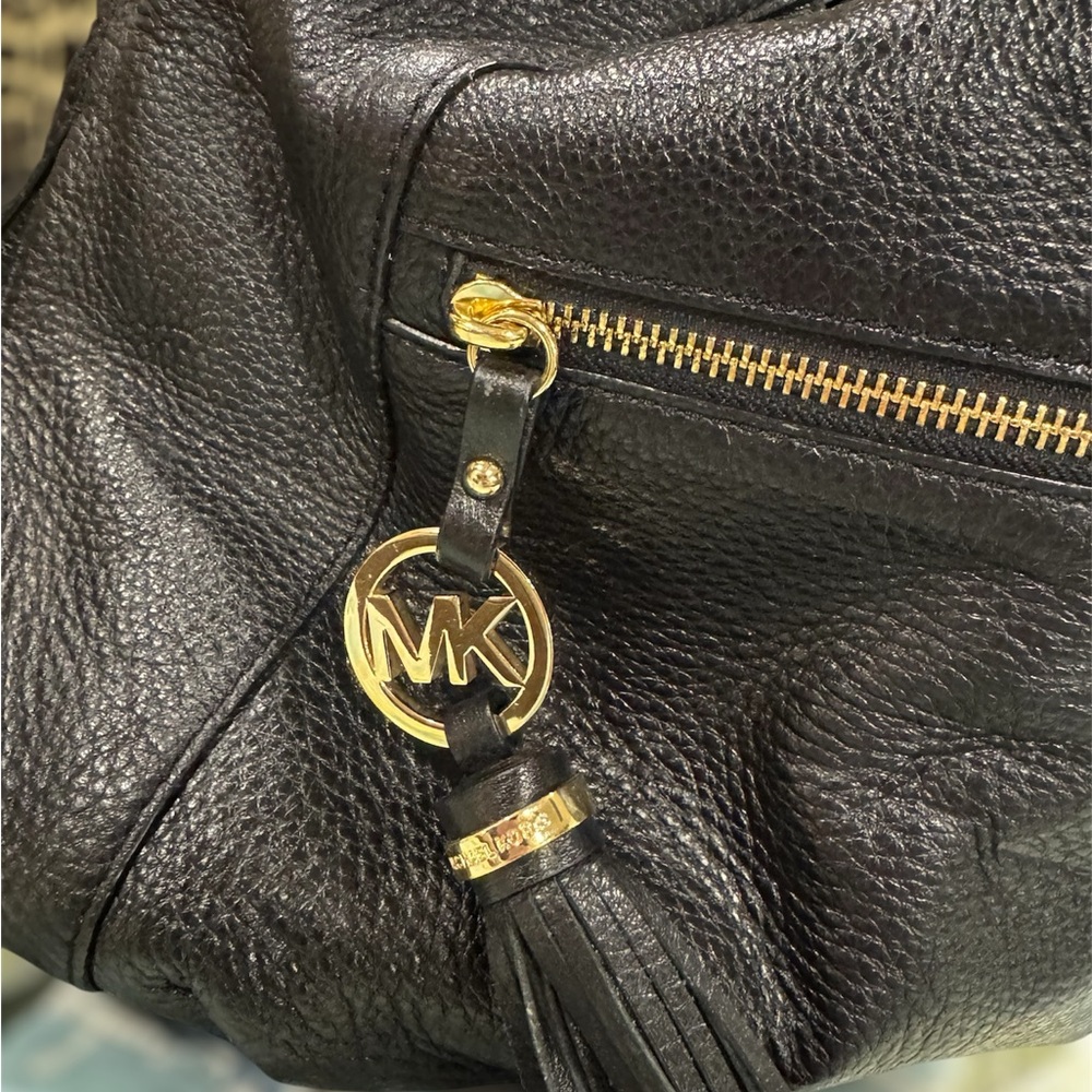 Michael Kors Black Pebbled Leather Handbag